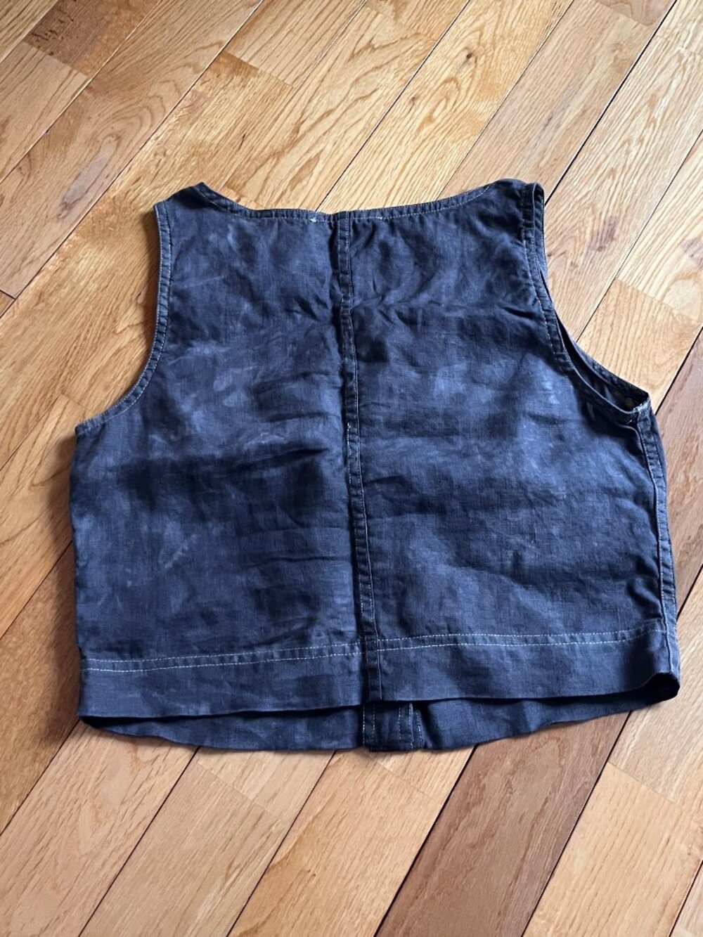 Everlane Cropped Button-front Linen Tank - Picture 2 of 5